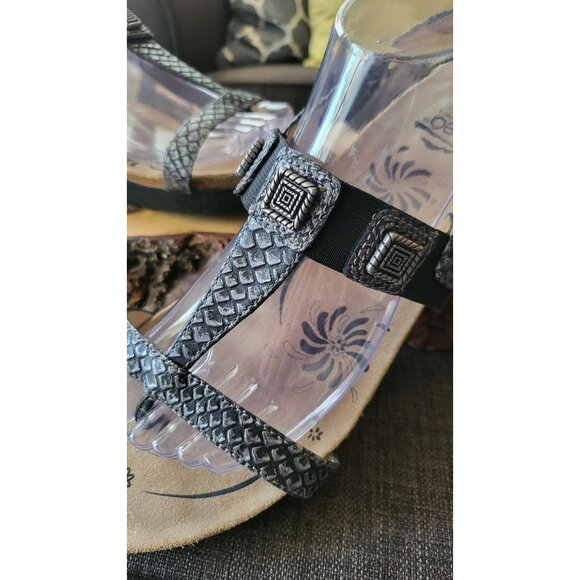 ABEO Biosystem T Strap Slingback With Buckle Leather Upper Size 11 Sandals - Picture 2 of 12